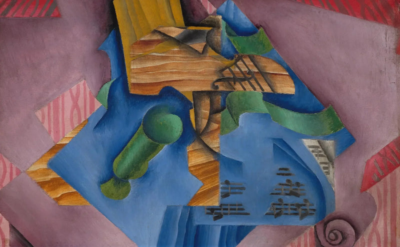 Viool en glas - Juan Gris