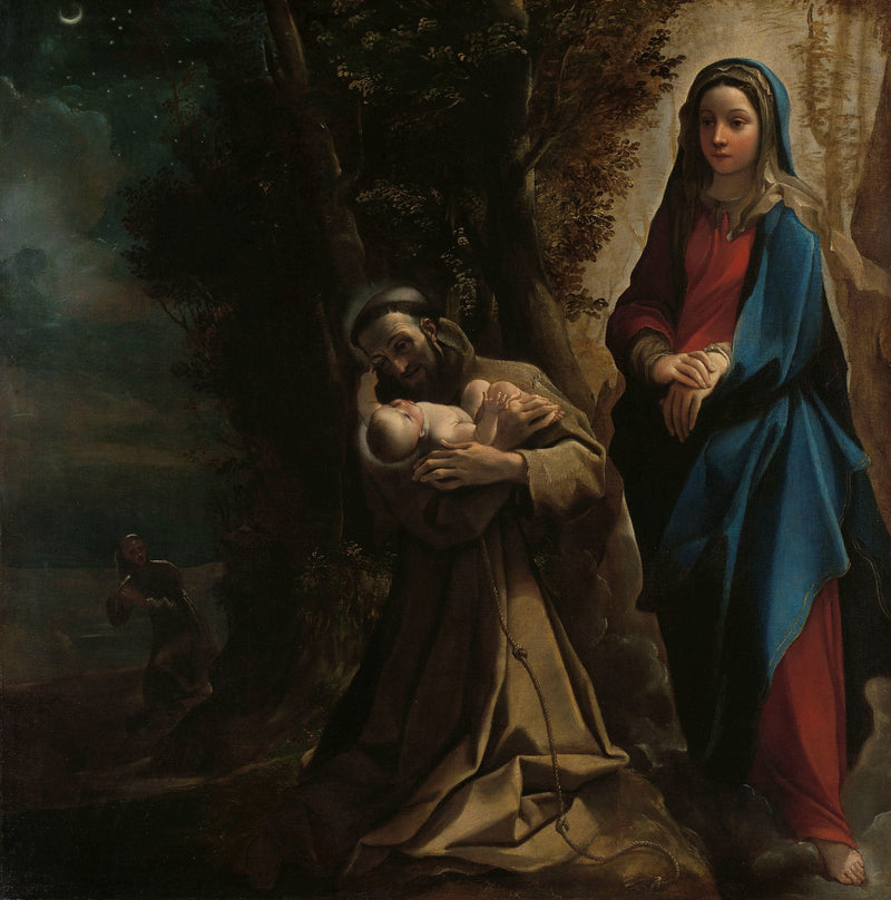 Gezicht van Sint Franciscus van Assisi - Ludovico Carracci