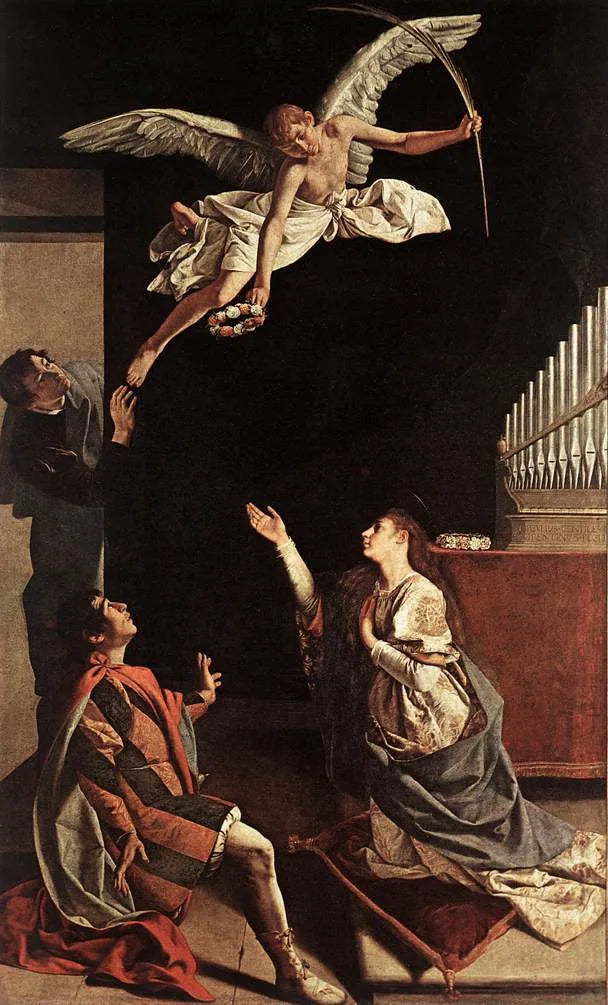 Uitzicht op Sint Cecilia - Orazio Gentileschi