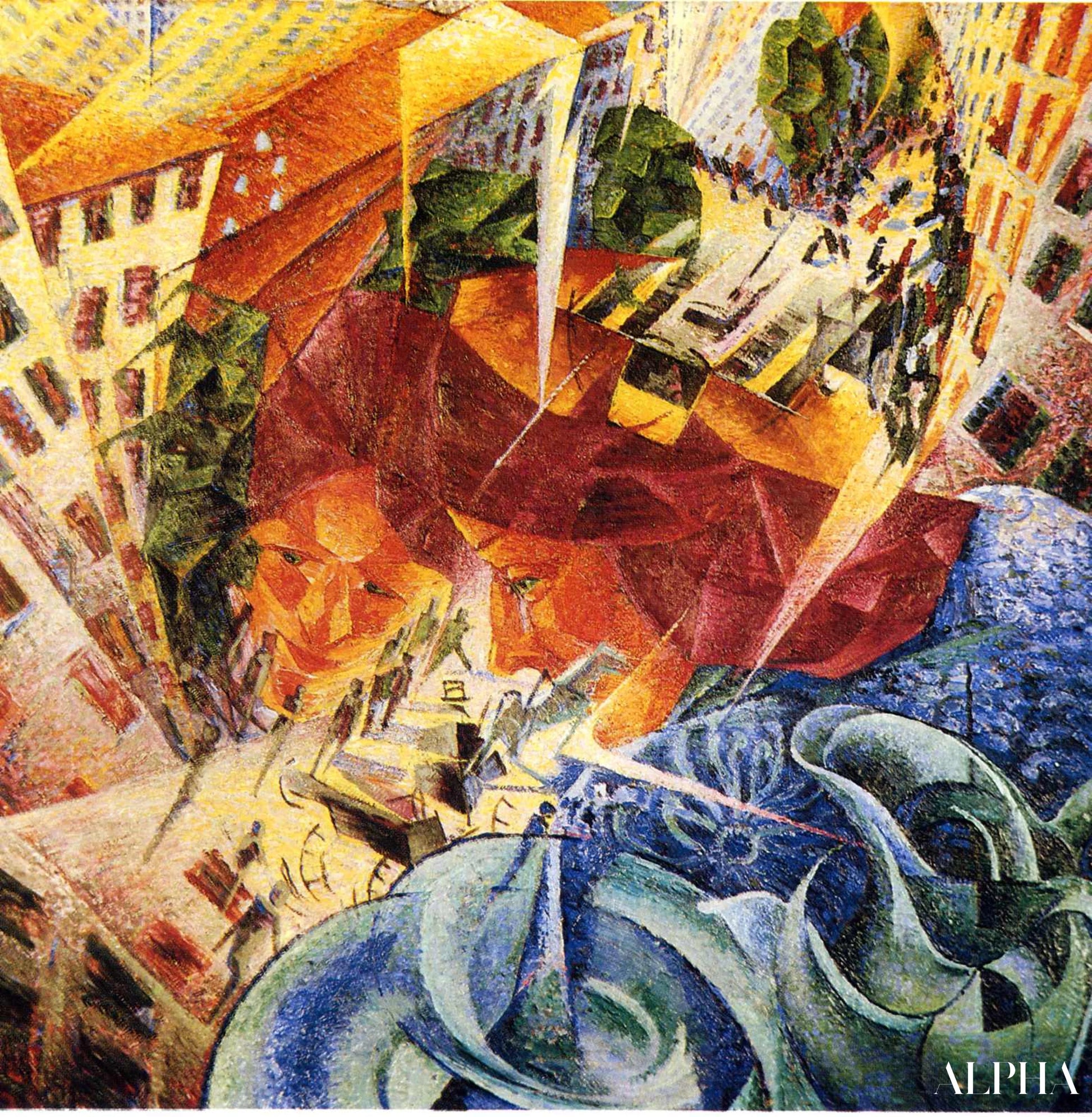 Gelijktijdige visies - Umberto Boccioni - Reproducties van schilderijen en hoogwaardige schilderijen