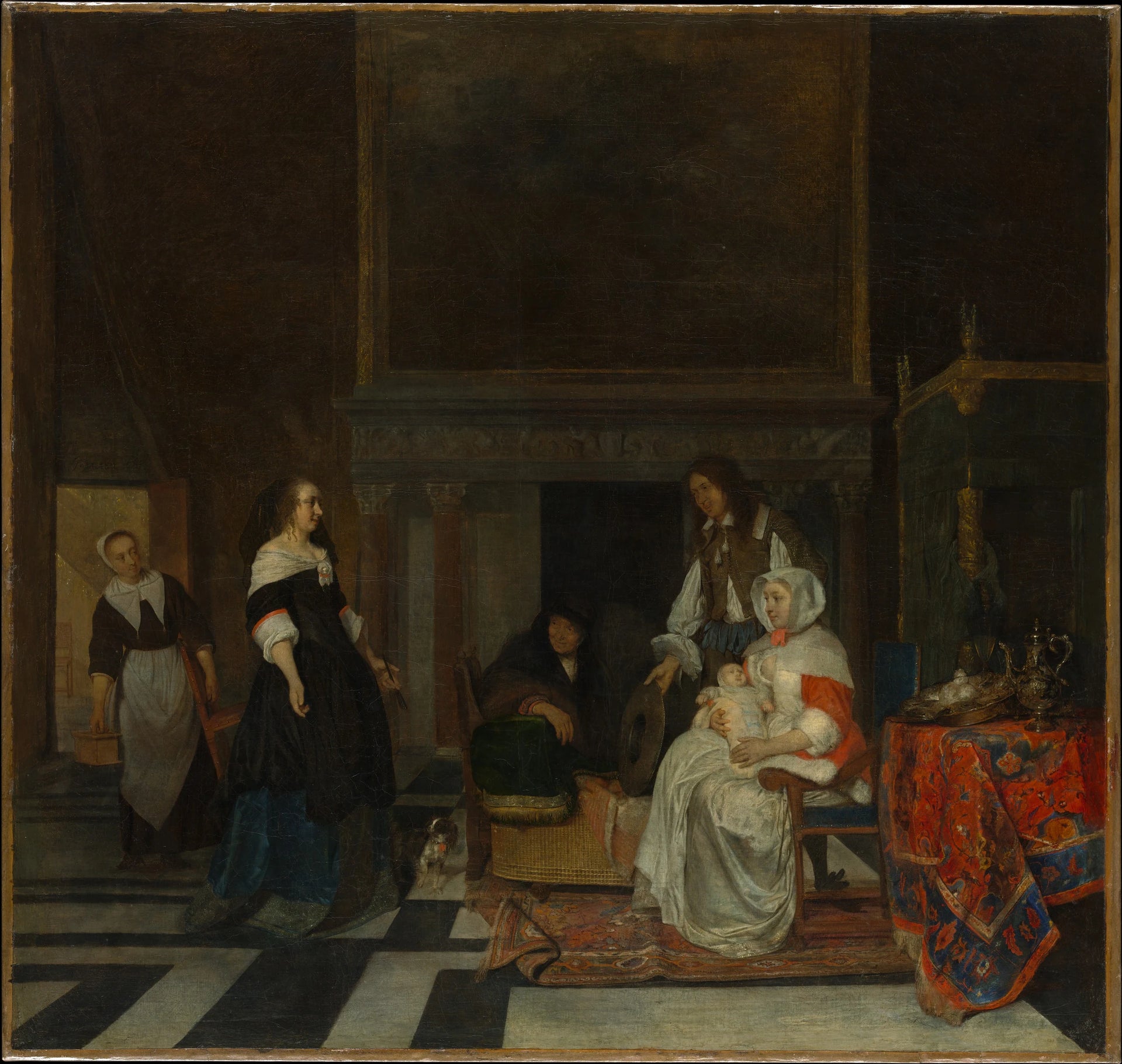 The Visit to the Nursery - Gabriël Metsu