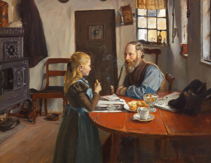 Reproductie van een klassiek olieverfschilderij - Alpha Reproductie

Source:
Visite chez grand-père. - H. A. Brendekilde