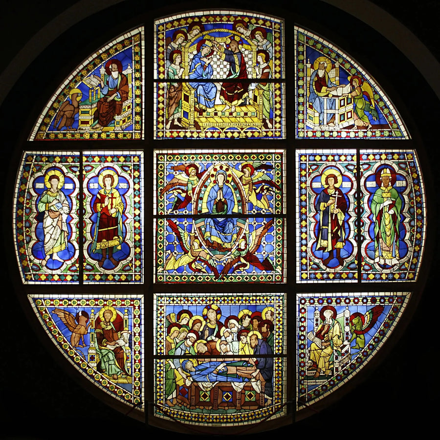 Glas-in-loodraam van de Duomo van Siena - Duccio di Buoninsegna