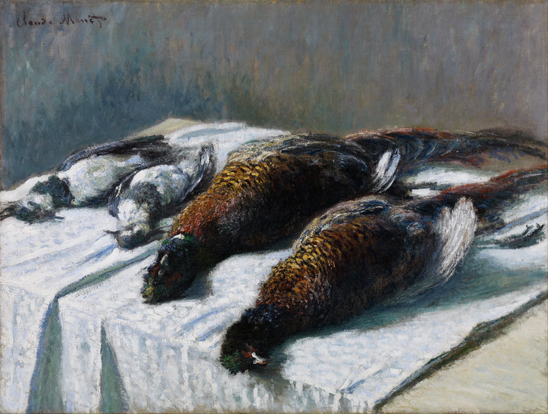 Stilleven met fazanten en plevieren W550 - Claude Monet
