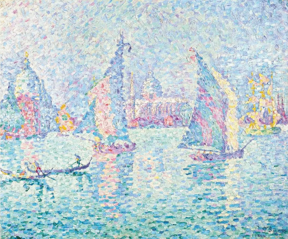Voiles Dans la Brume. Canal de la Giudecca - Paul Signac image 1 tableau peint à l’huile sur toile