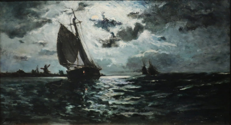 Zeilboot bij maanlicht - Paul Gauguin