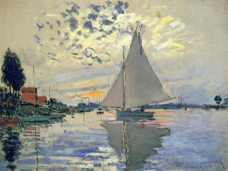 Zeilboot in Petit-Gennevilliers - Claude Monet