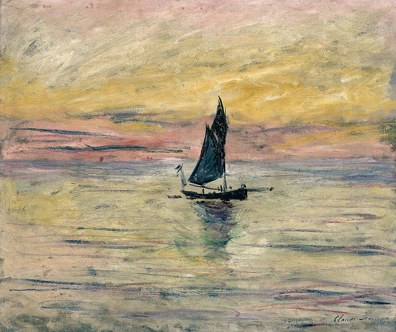 Le Voilier, avondeffect W1027 - Claude Monet