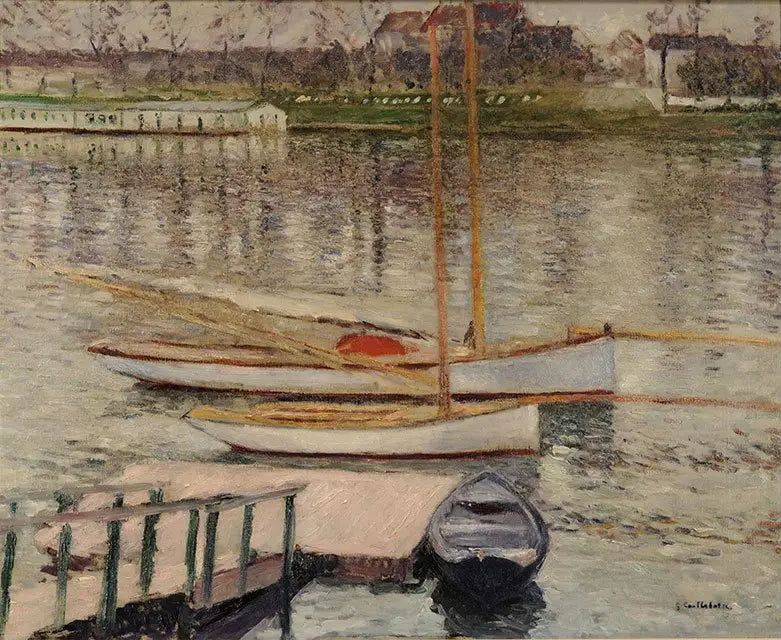 Zeilboten in de haven op de Seine, bij Argenteuil - Gustave Caillebotte