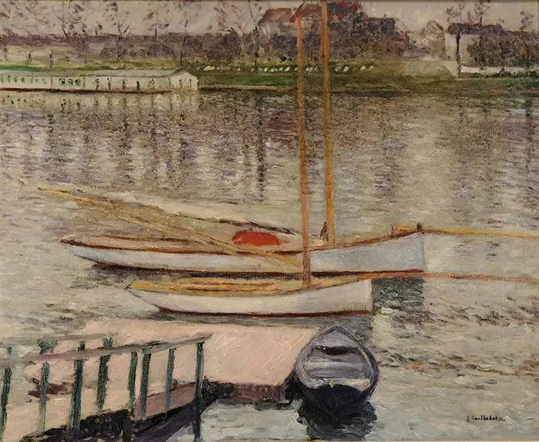 Zeilboten in de haven op de Seine, bij Argenteuil - Gustave Caillebotte
