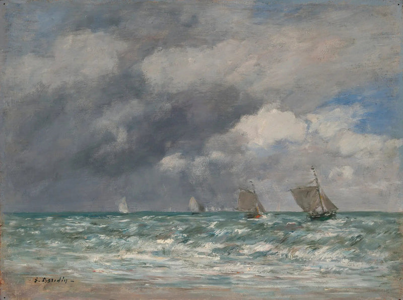 Zeilboten voor Trouville - Eugène Boudin
