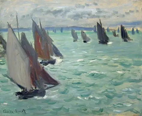 Zeilboten op zee - Claude Monet