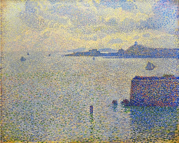 Zeilboten en estuarium - Théo van Rysselberghe