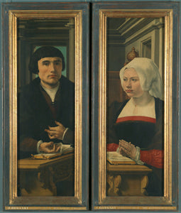 Zijpanelen van het Triptych van Norfolk: portretten van de schenkers - Jan Gossaert