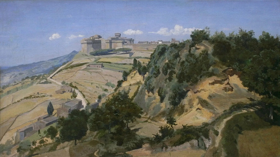 Volterra, de citadel - Jean-Baptiste Camille Corot