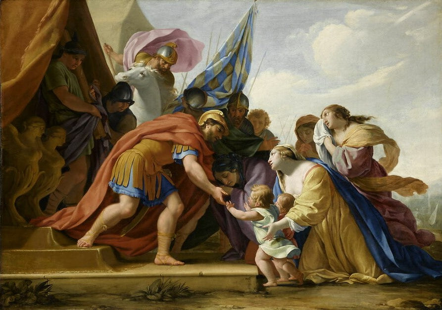 Volumnie en Veturie voor Coriolan - Eustache Le Sueur