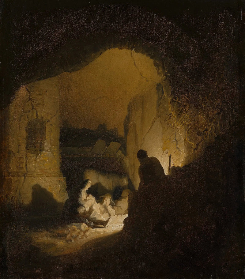 Reizigers in rust (Rust tijdens de vlucht naar Egypte) - Rembrandt