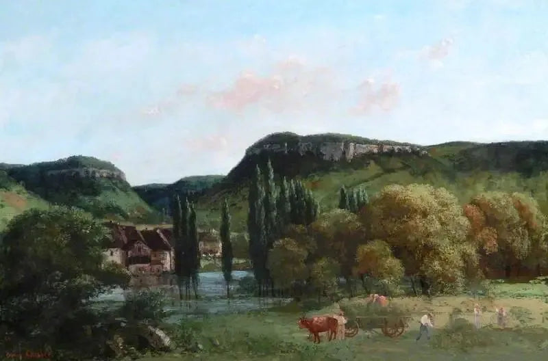 Uitzicht op Ornans - Gustave Courbet
