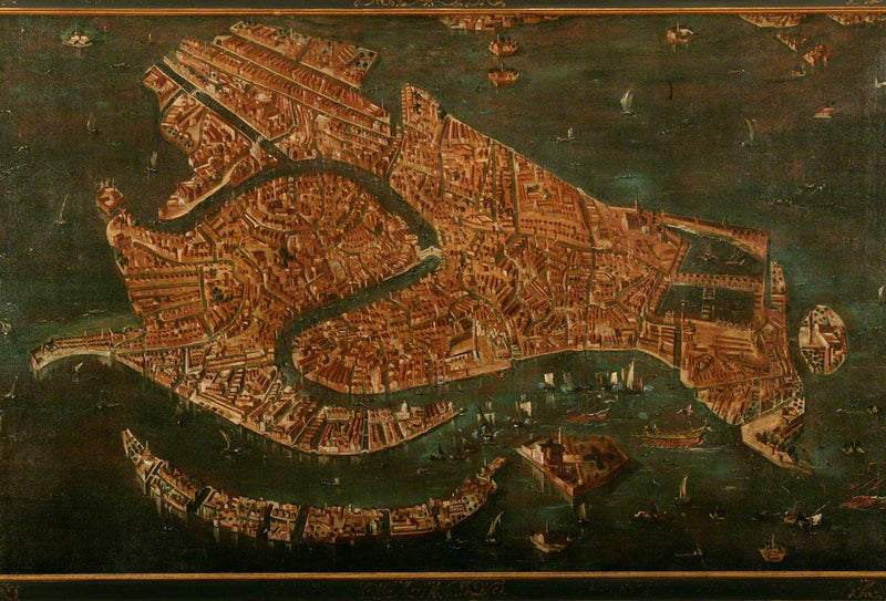 Luchtfoto van Venetië - Francesco Guardi
