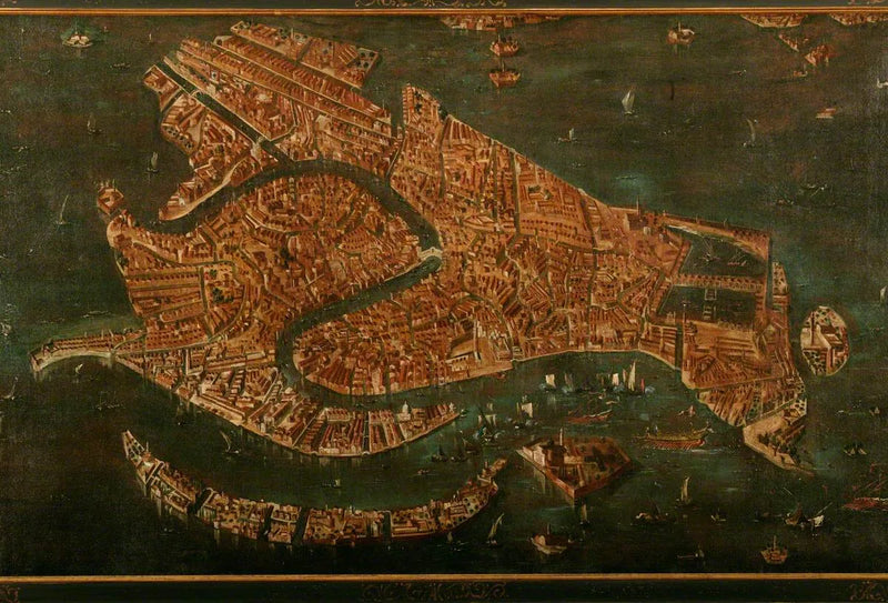 Luchtfoto van Venetië - Francesco Guardi