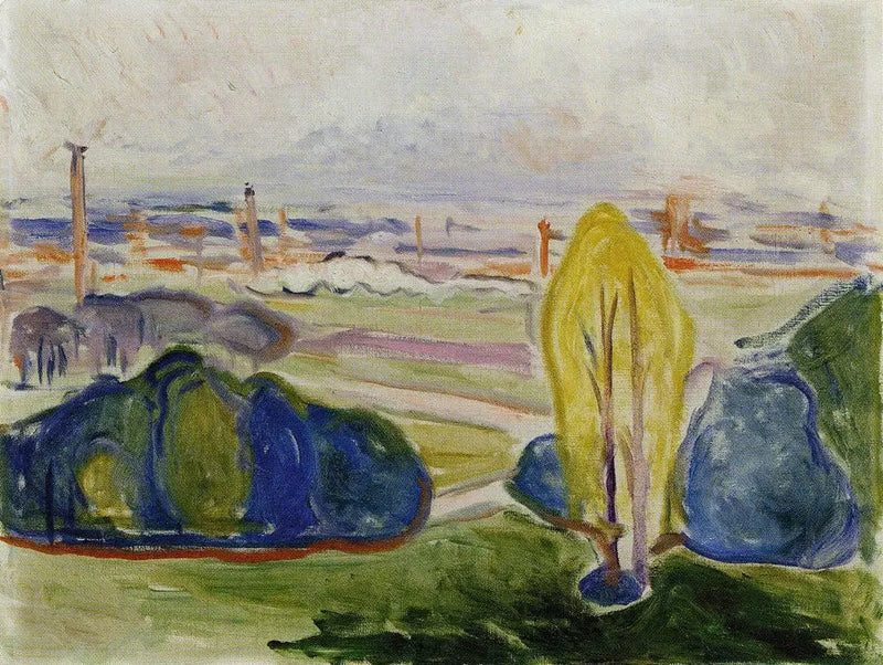 Uitzicht voorbij Chemnitzal - Edvard Munch