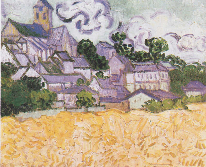 Uitzicht op Auvers met tarweveld - Vincent van Gogh