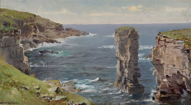 Brits kustgezicht (Cornwall-kust) - William Trost Richards