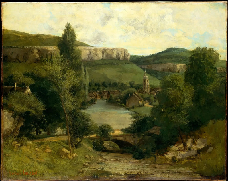 Vue d'Ornans (De brug over de Bonneille-stroom) - Gustave Courbet