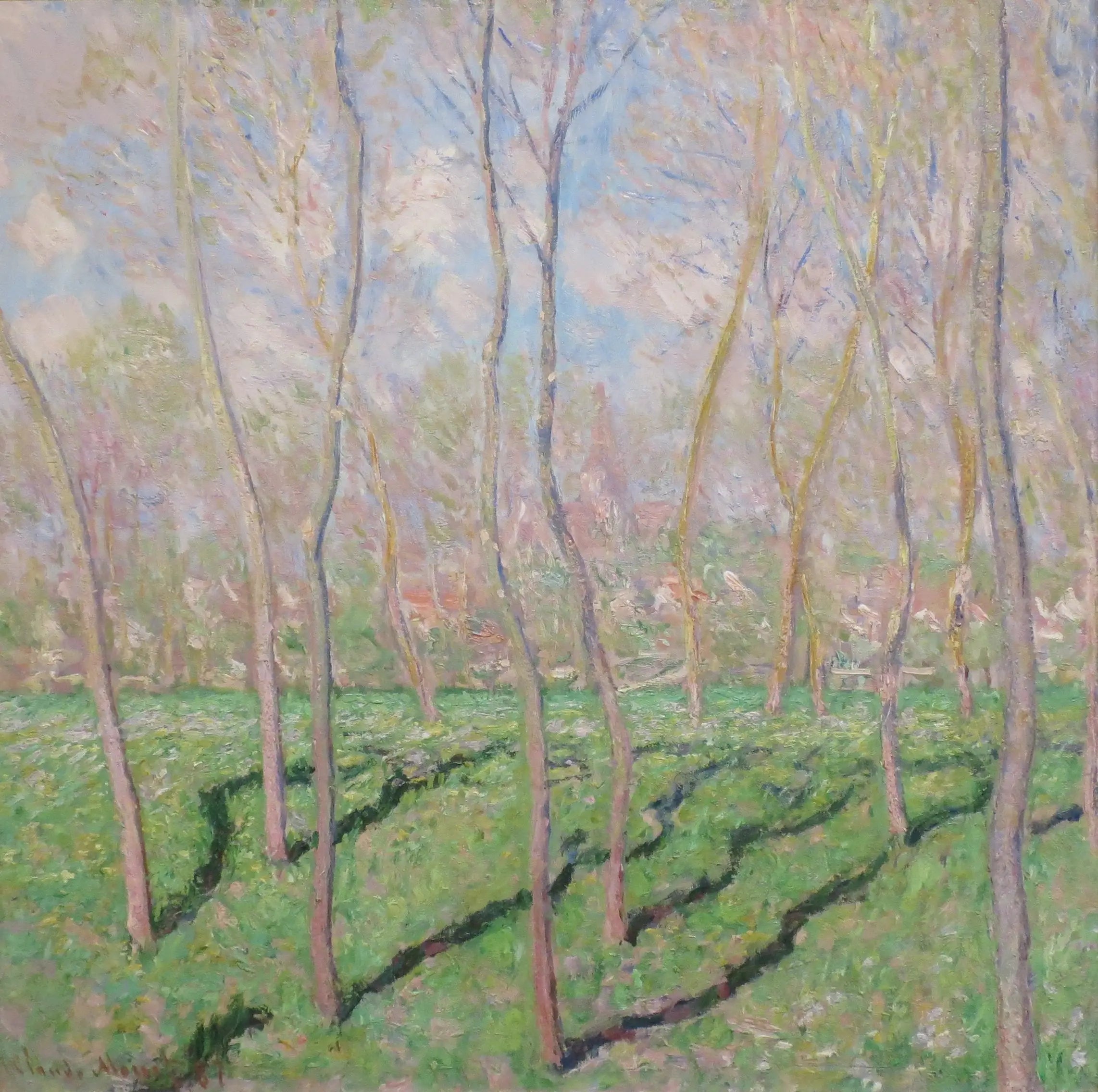 Reproduction du tableau « Vue de Bennecourt - Claude Monet » par Alpha Reproduction en peinture à l’huile