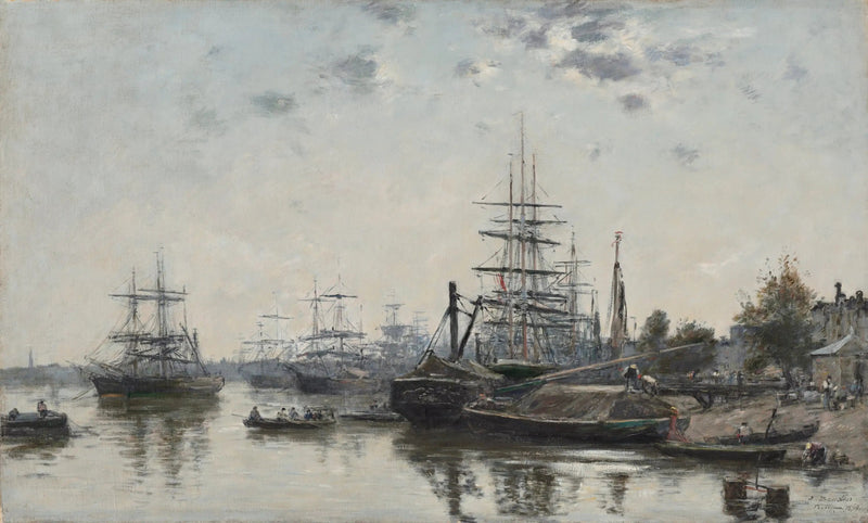 Uitzicht op Bordeaux, vanaf de kade van de Chartrons - Eugène Boudin