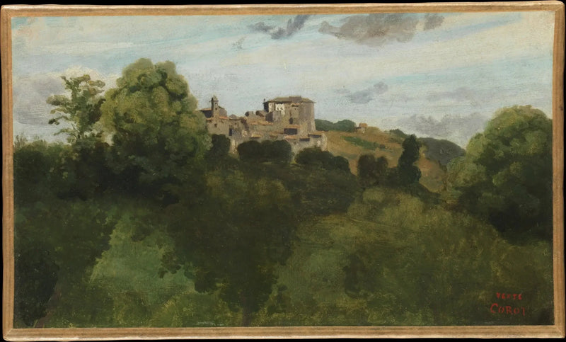 Uitzicht op Genzano - Jean-Baptiste Camille Corot