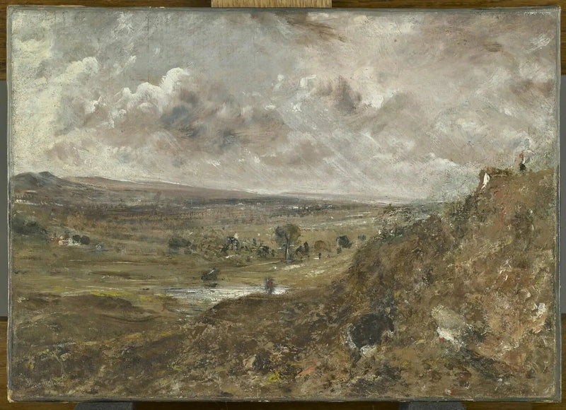 Uitzicht op Hampstead Heath ; Stormeffect - John Constable