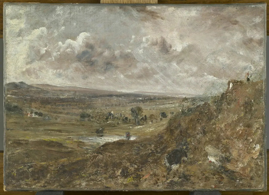 Uitzicht op Hampstead Heath ; Stormeffect - John Constable