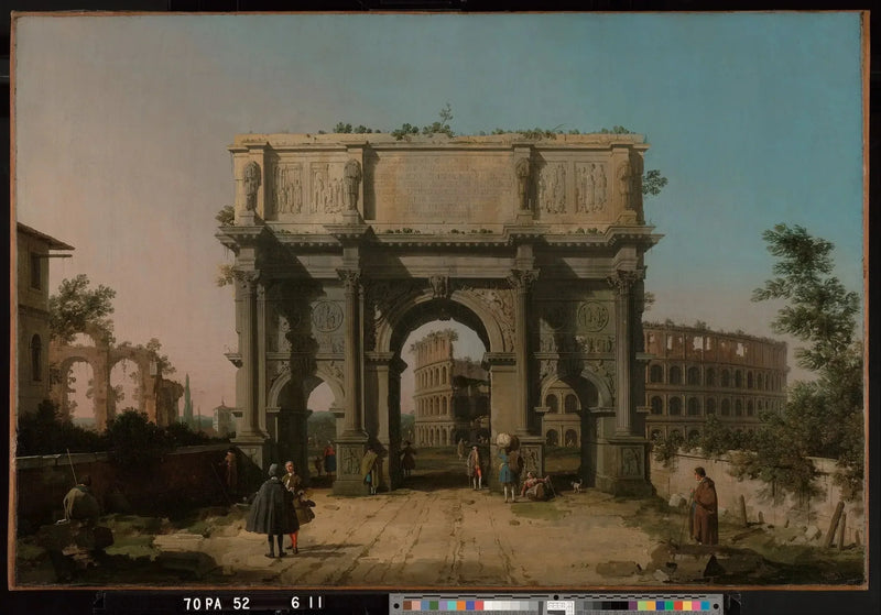 Uitzicht op de Constantinobrug met het Colosseum - Canaletto

Source:
Vue de l'arc de Constantin avec le Colisée - Canaletto