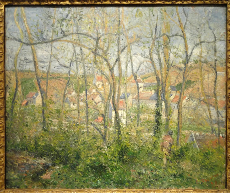 Uitzicht op het Hermitage door de bomen, Pontoise - Camille Pissarro