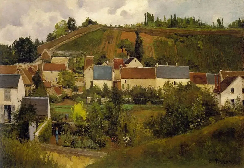 Uitzicht op L'Hermitage, Côte des Gratte-Coqs, Pontoise - Camille Pissarro