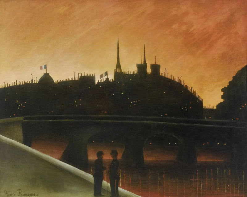 Uitzicht op het Île de la Cité, Parijs - Henri Rousseau