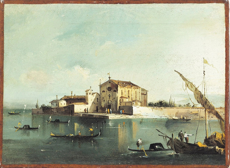 Uitzicht op het eiland San Cristoforo di Murano - Francesco Guardi