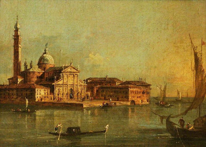 Uitzicht op het eiland San Giorgio Maggiore, Venetië - Francesco Guardi