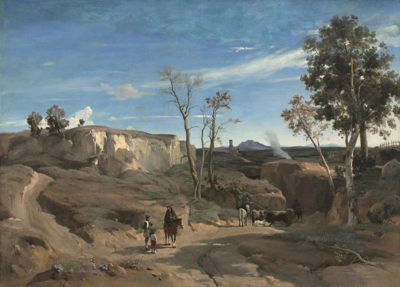 Uitzicht op La Cervara, Rome Platteland - Jean-Baptiste Camille Corot