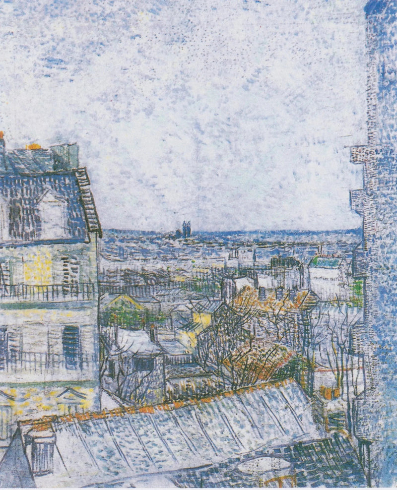 Gezicht op de slaapkamer van de kunstenaar, Lepicstraat - Vincent van Gogh