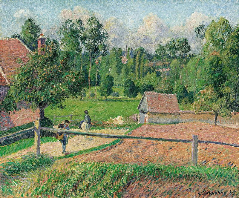 Uitzicht vanuit het raam van de kunstenaar, Eragny - Camille Pissarro