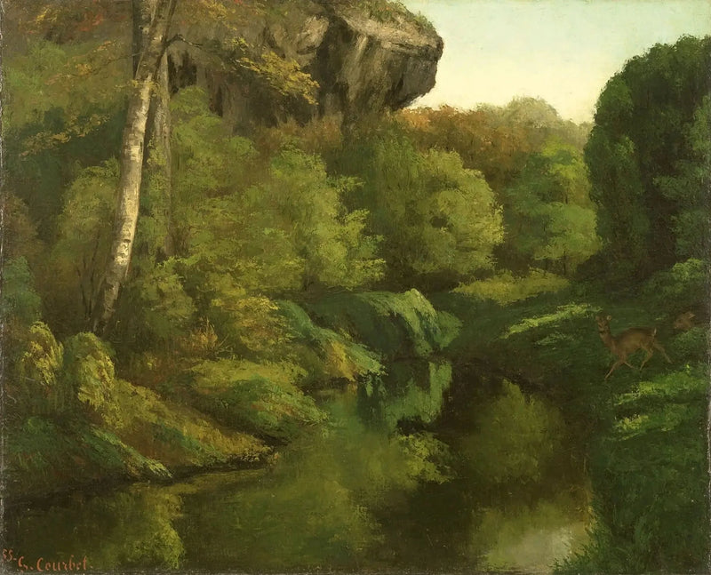Uitzicht op het Fontainebleau-bos - Gustave Courbet