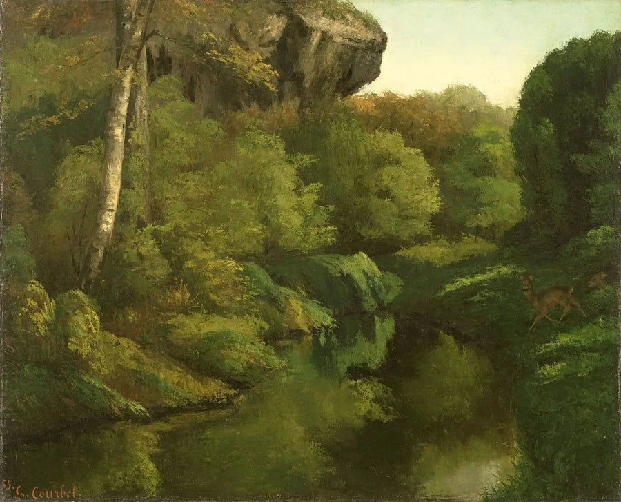 Uitzicht op het Fontainebleau-bos - Gustave Courbet