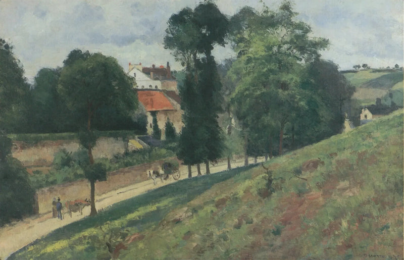Uitzicht op het Huis van de Mathurins, Pontoise - Camille Pissarro
