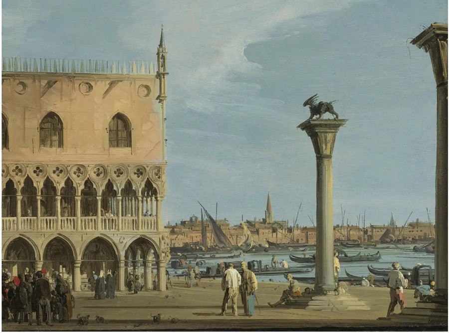 Uitzicht op de Piazetta met de zuidwesthoek van het Dogepaleis - Canaletto

Source:
Vue de la Piazetta avec l'angle sud-ouest du Palais des Doges - Canaletto