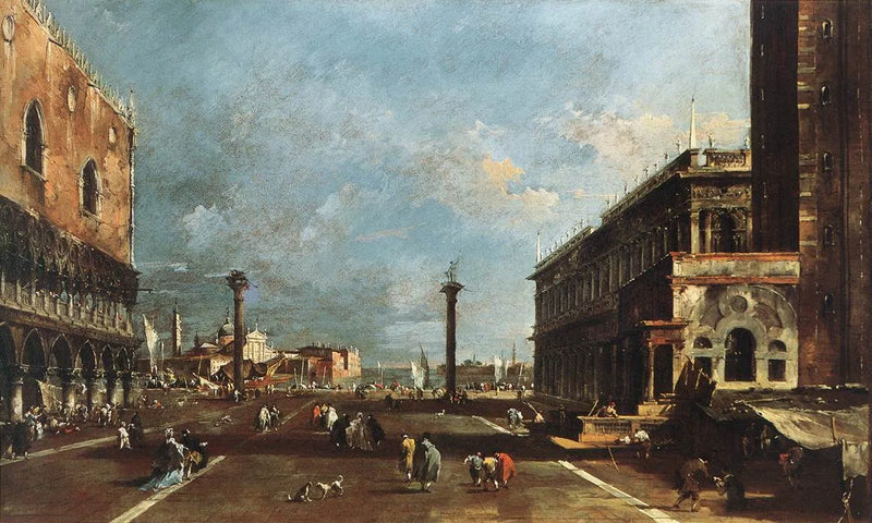 Uitzicht op de Piazzetta San Marco richting San Giorgio Maggiore - Francesco Guardi