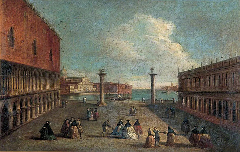 Uitzicht op de Piazzetta, Venetië - Canaletto