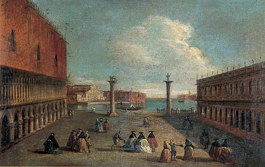 Uitzicht op de Piazzetta, Venetië - Canaletto