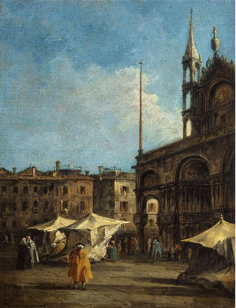 Uitzicht op het San Marco-plein in Venetië - Francesco Guardi